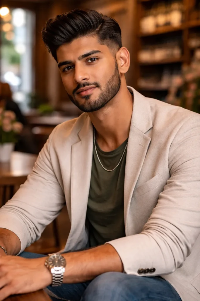 Modern Quiff + Tapered Beard