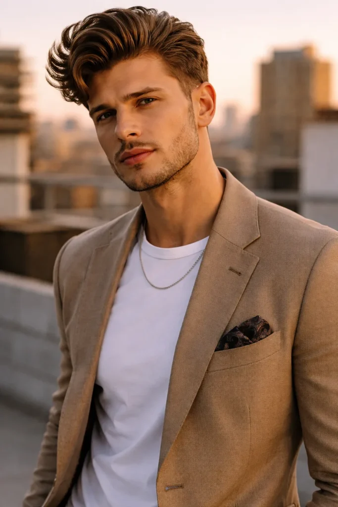 Modern Wavy Pompadour