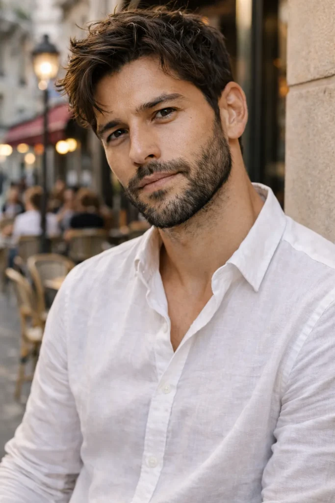 Natural Heavy Stubble with Grit Texture