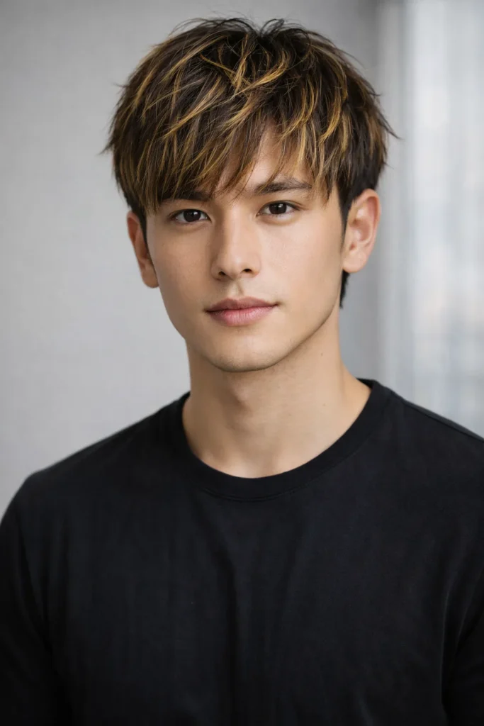 Razor Cut Layers with Honey Blonde Highlights