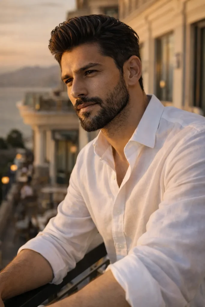 Sculpted Ducktail Beard with Strong Chin Point