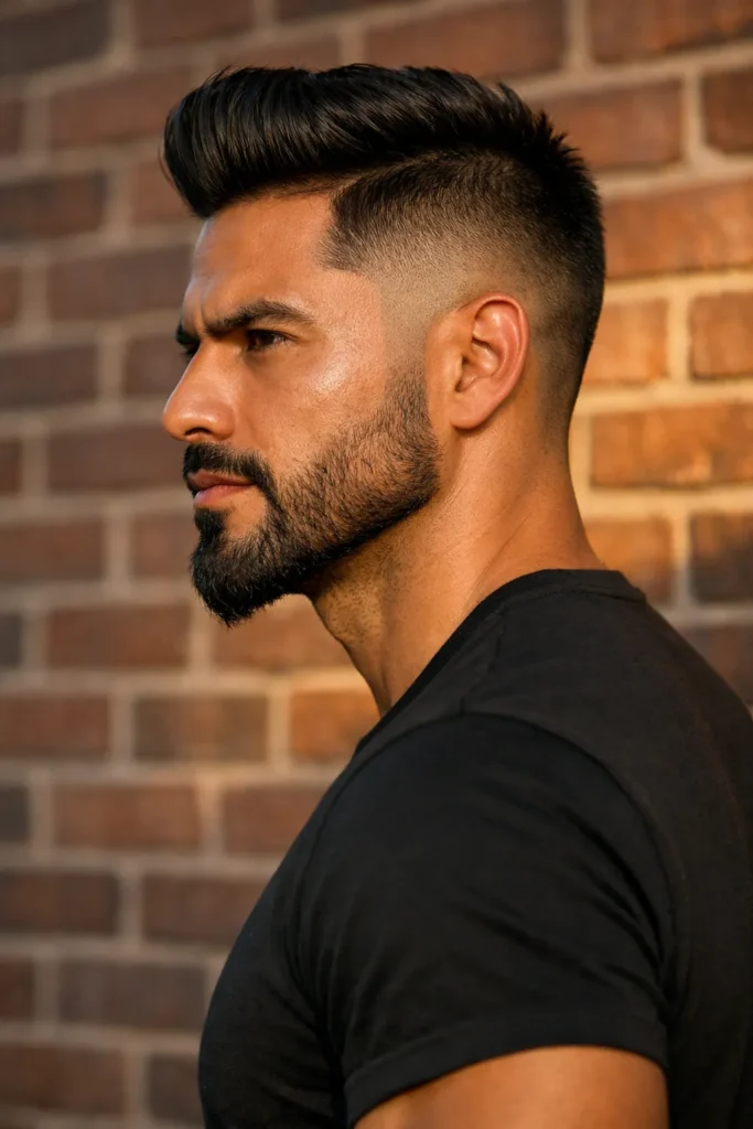 Sculpted Ducktail Fade Beard