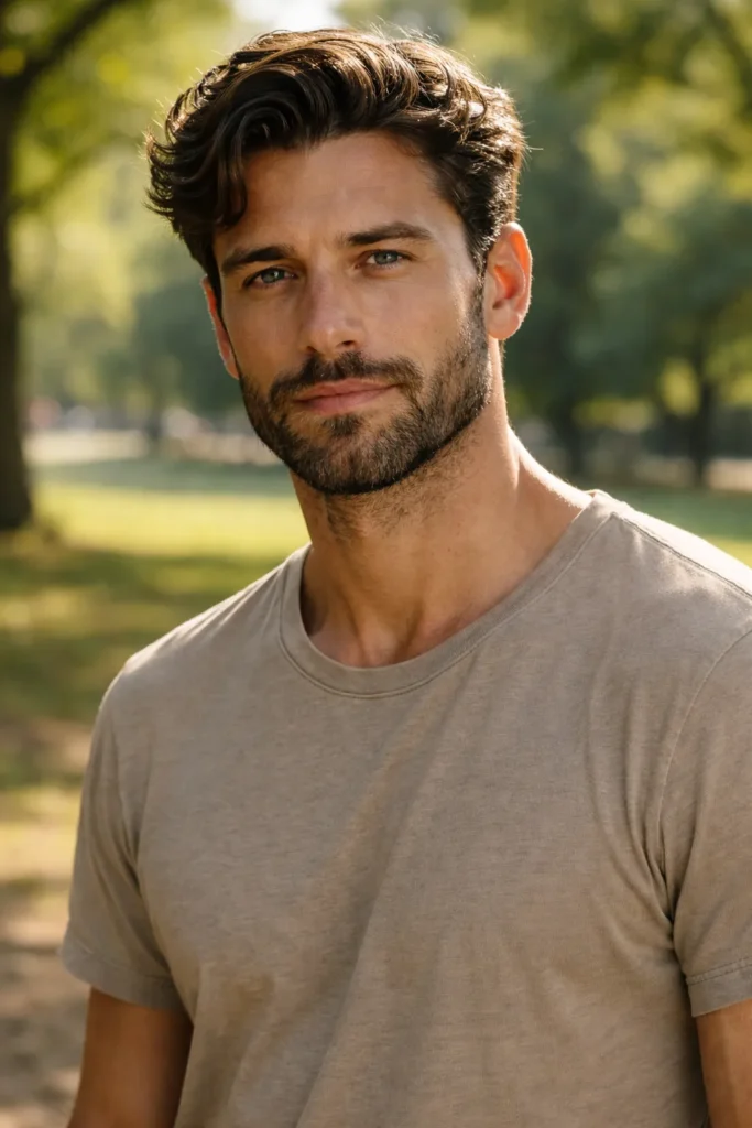 Sculpted Wavy Beard with Natural Density