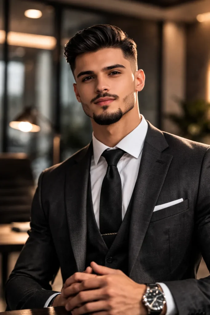 Sharp-Defined Goatee Beard