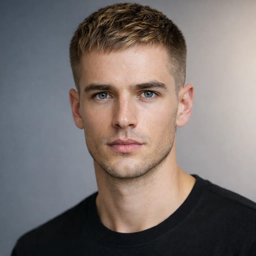 Short Crop with Honey Blonde Dust Highlights