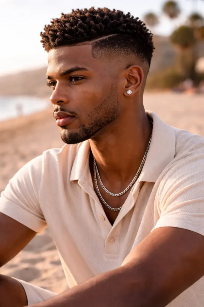 Skin Fade with Soft Side Part