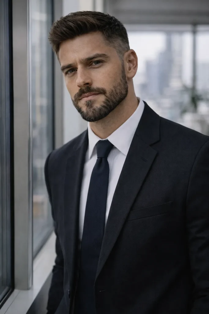 Sleek Corporate Beard Style
