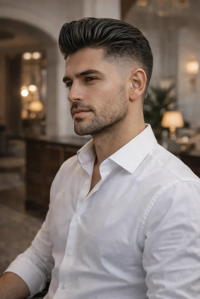 Burst Fade with Slick Back