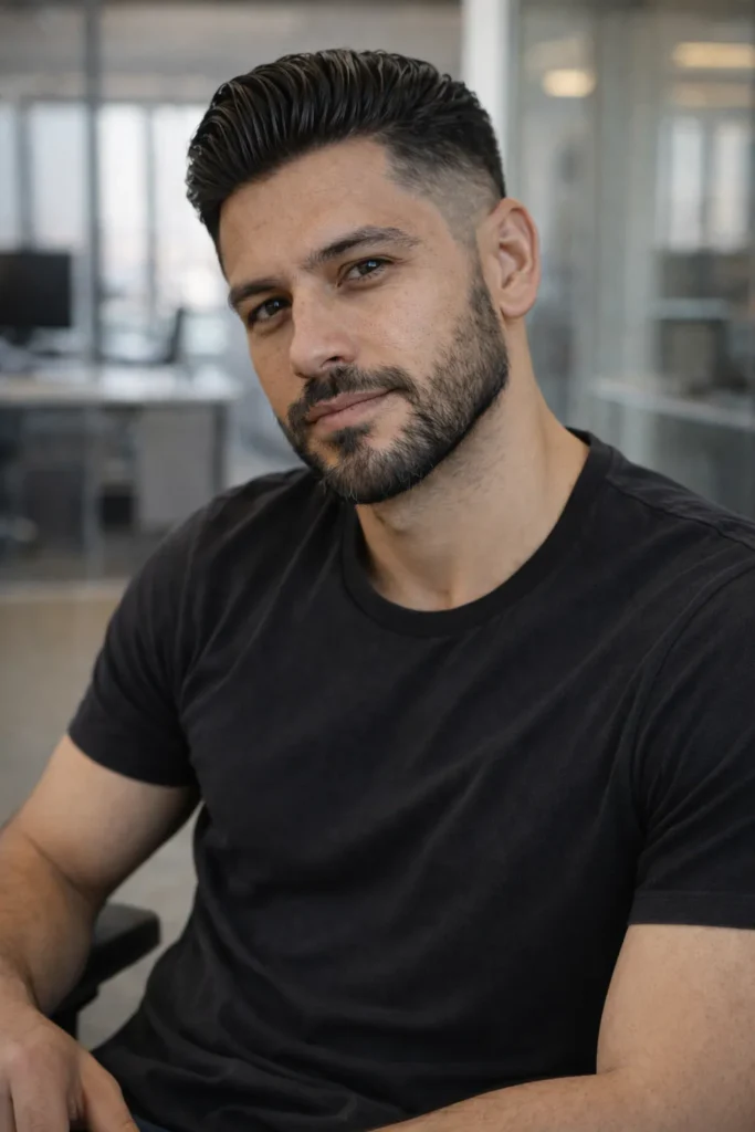 Slick Back Skin Fade Undercut