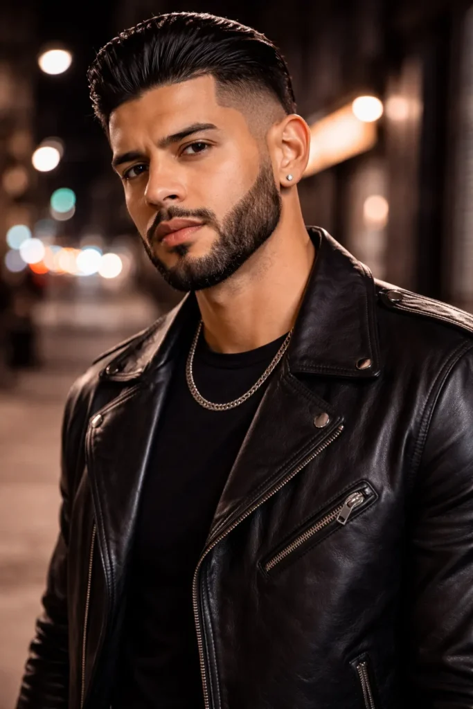  Slick Back Undercut + Full Beard