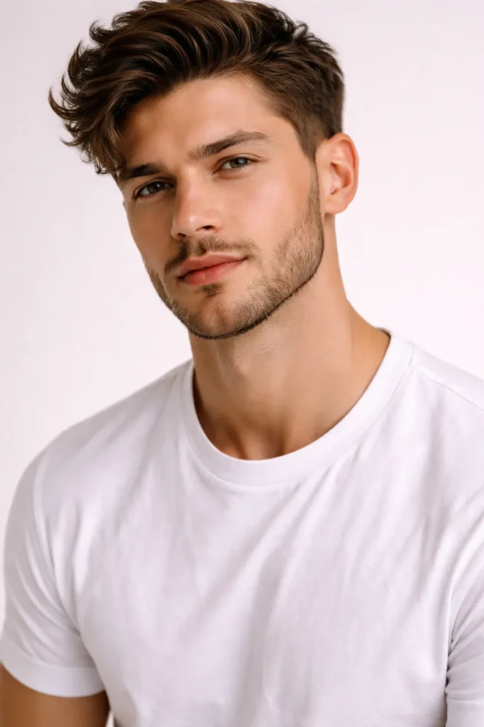 Soft Blonde Stubble Fade