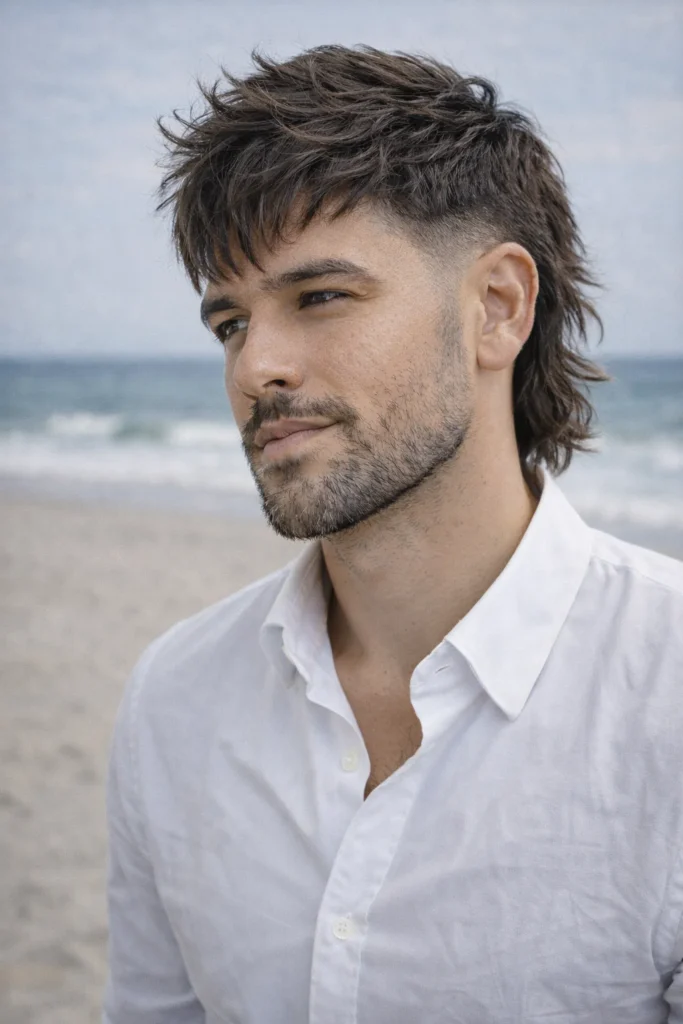 Soft Mullet with Tapered Texture