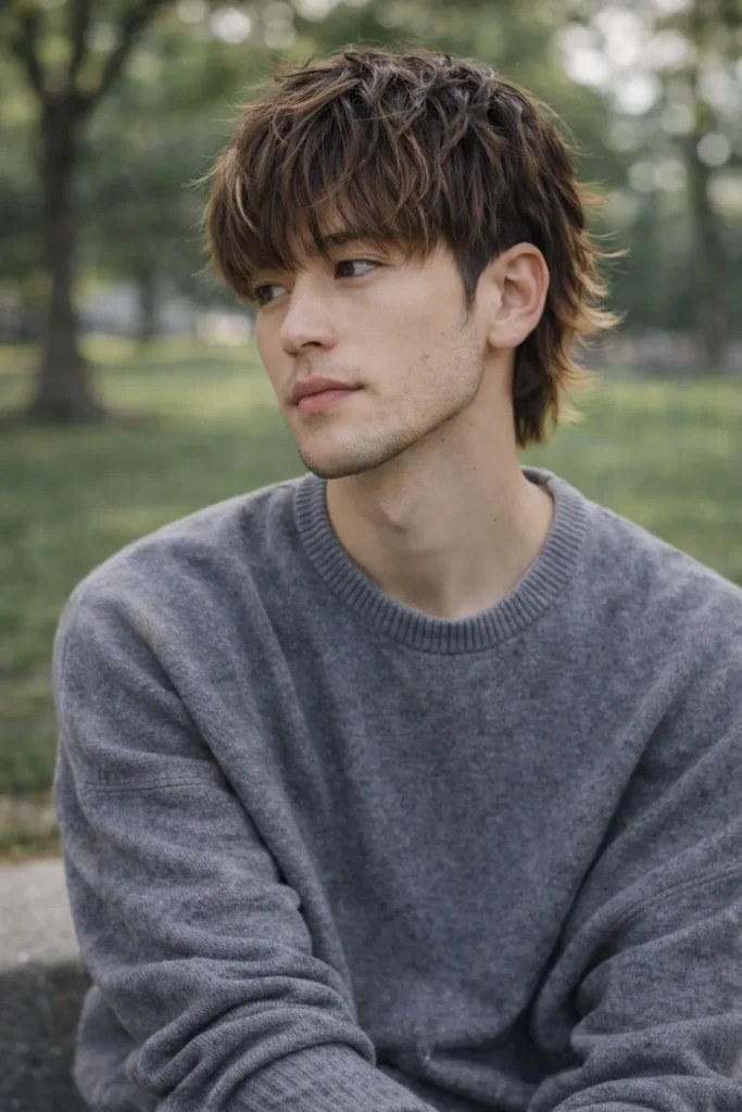 Soft Wolf Cut with Honey Blonde Ends