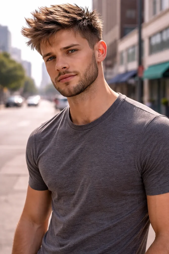 Spiky Hair + Shadow Beard