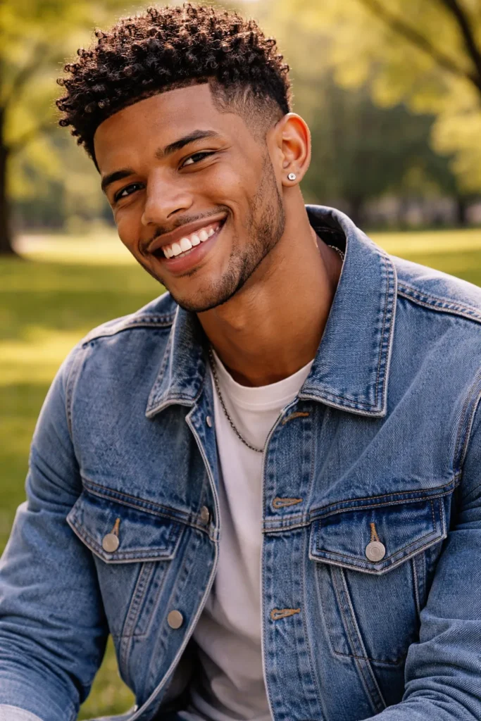 Storm Raider Curly Top Fade