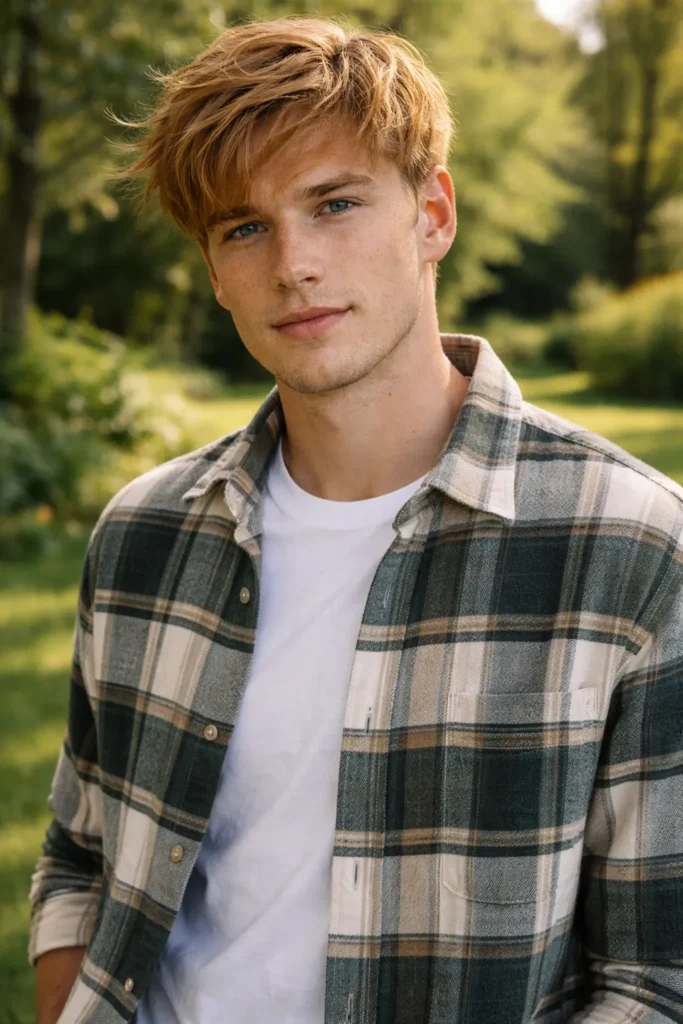 Strawberry Blonde Fringe with Layered Front