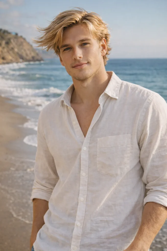 Sun-Washed Blonde Medium Flow with Movement