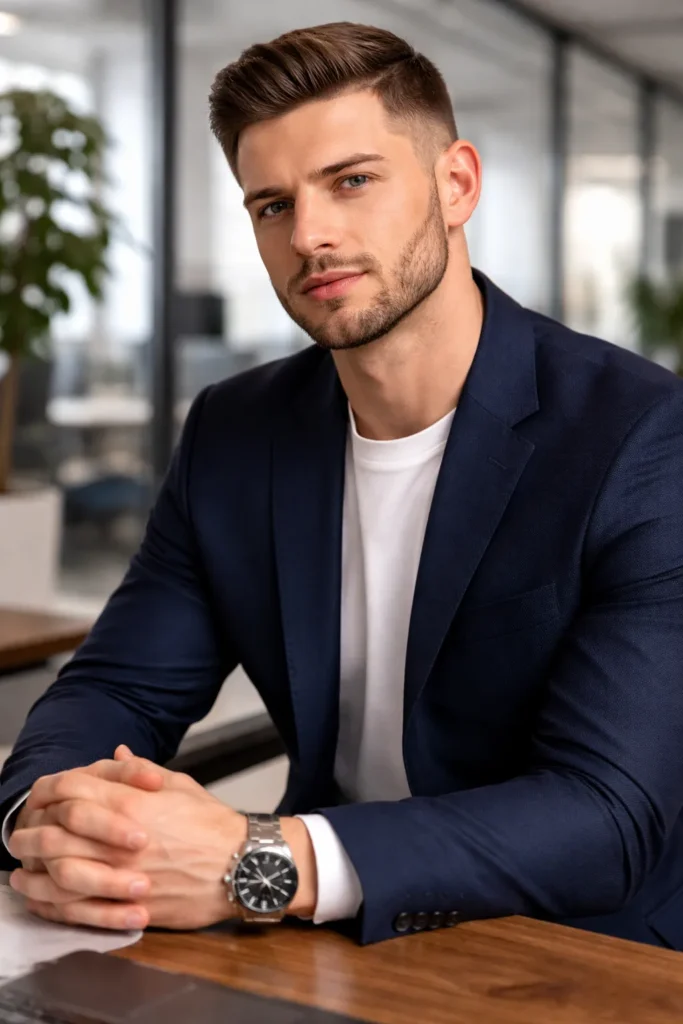 Taper Fade + Short Boxed Beard