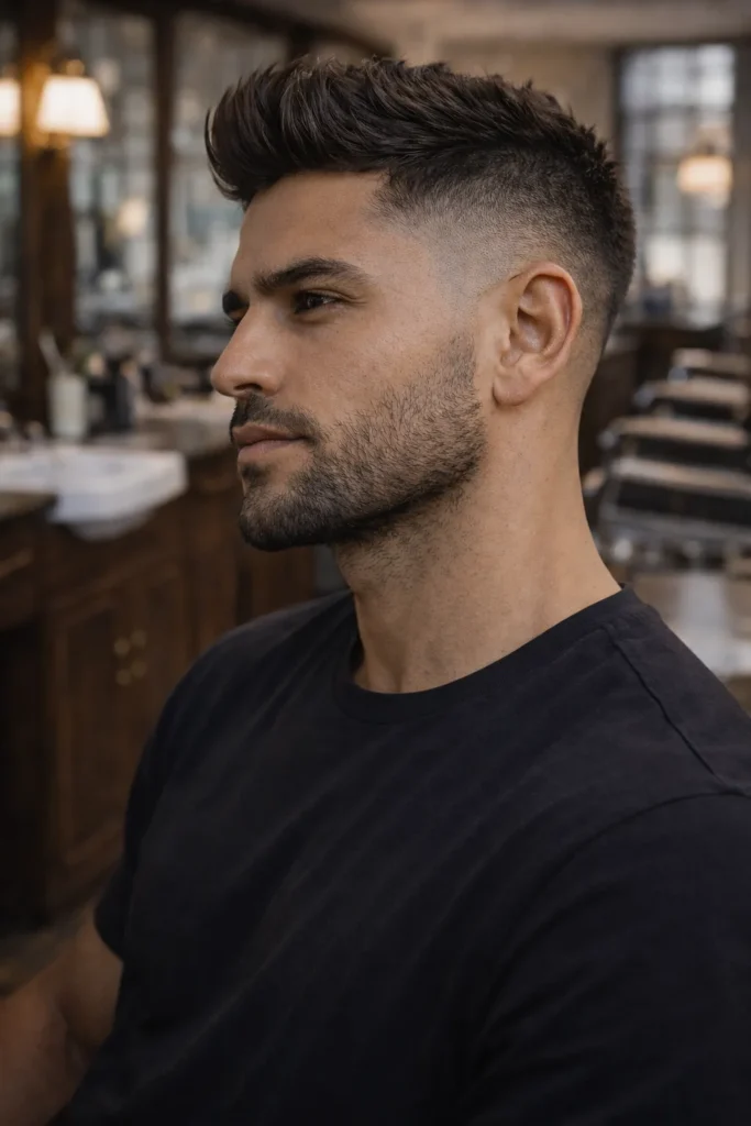 Textured Beard Fade with Shadow Blend