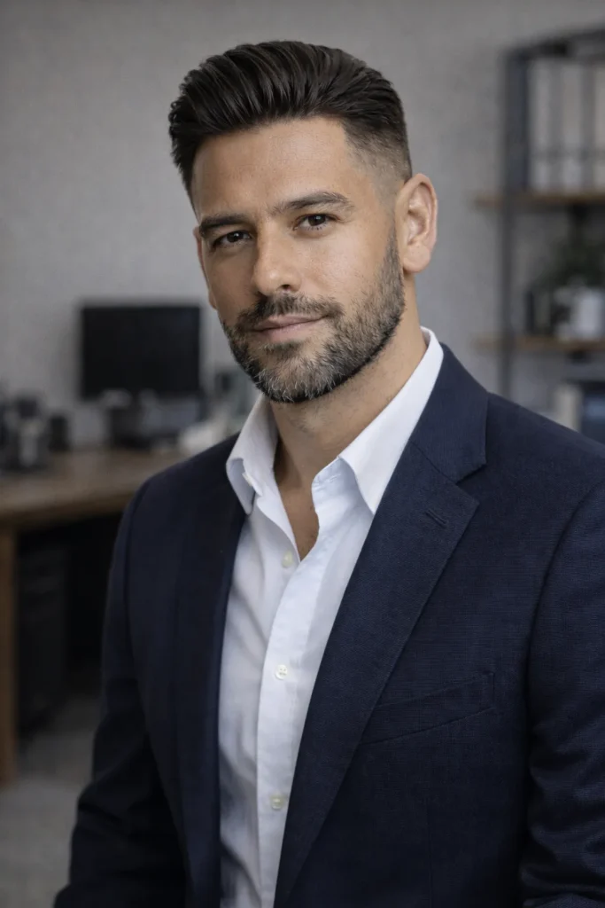 Textured Slick Back with Matte Finish