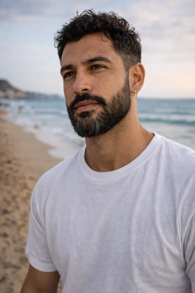 Wavy Textured Medium Beard