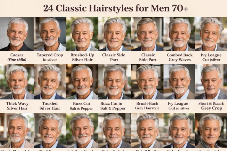 24 Classic Hairstyles for Men 70+