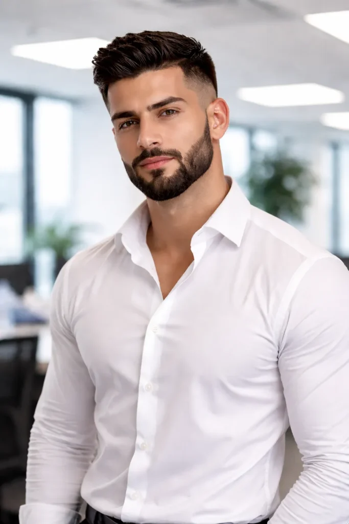 Angular Beard with Boxed Chin