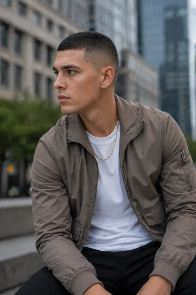 Angular Buzz Cut (Defined Shape and Edges)