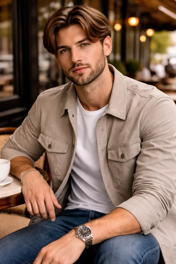 Auburn Curtain Hairstyle