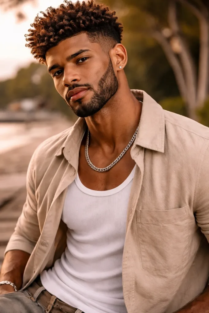 Auburn Natural Curly Top