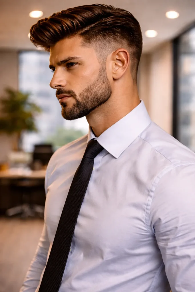 Auburn Side Part Fade