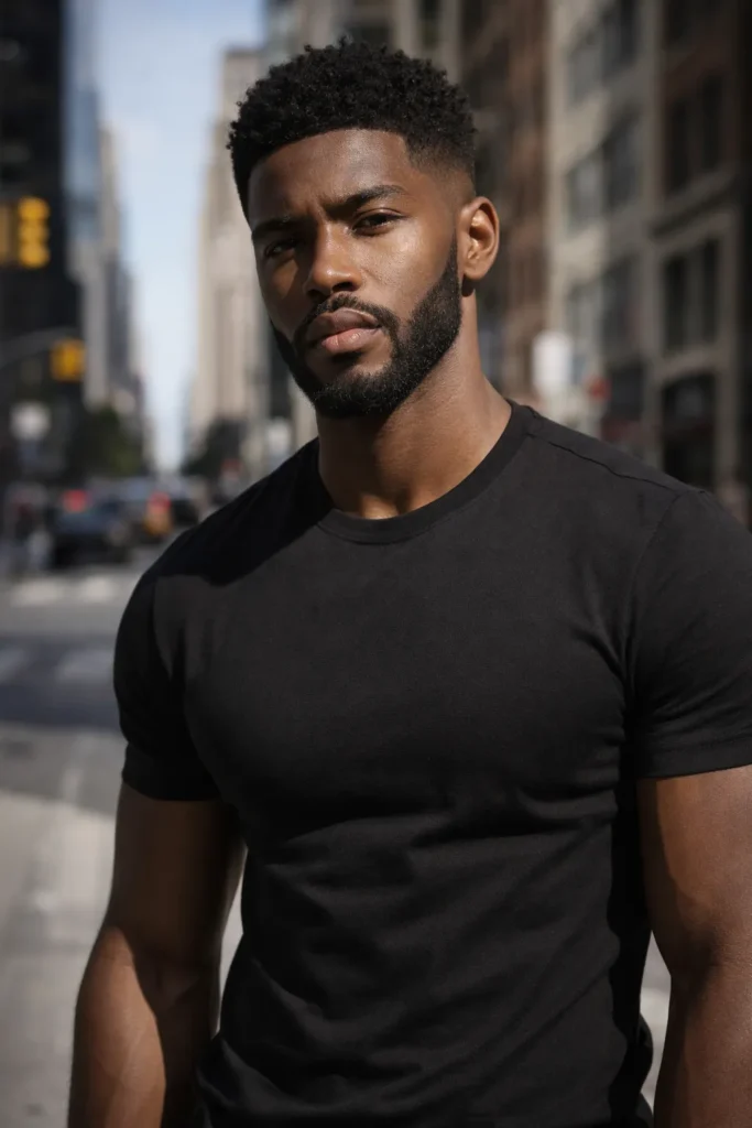 Beard Fade with Sharp Cheek Line