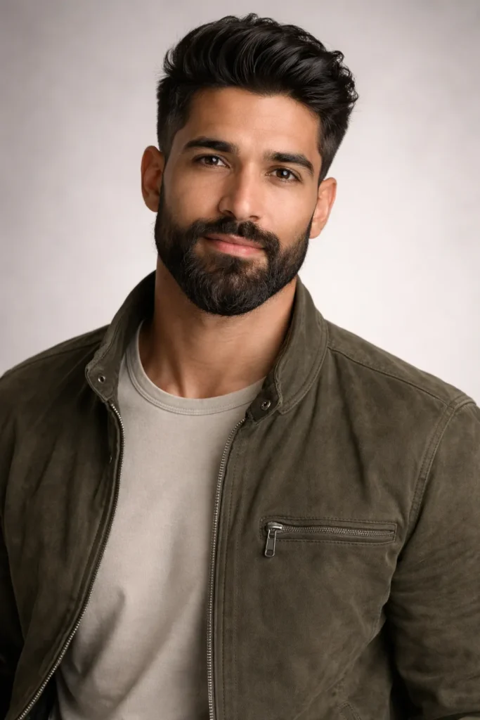 Beard With Forward Volume Styling