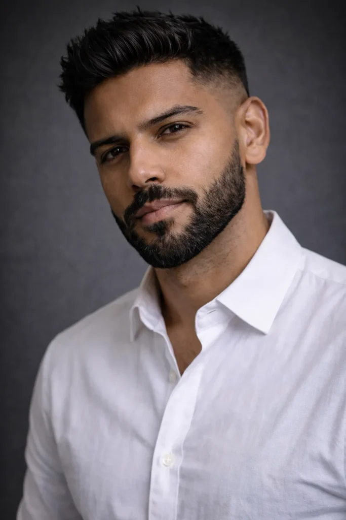 Blended Beard with Mustache