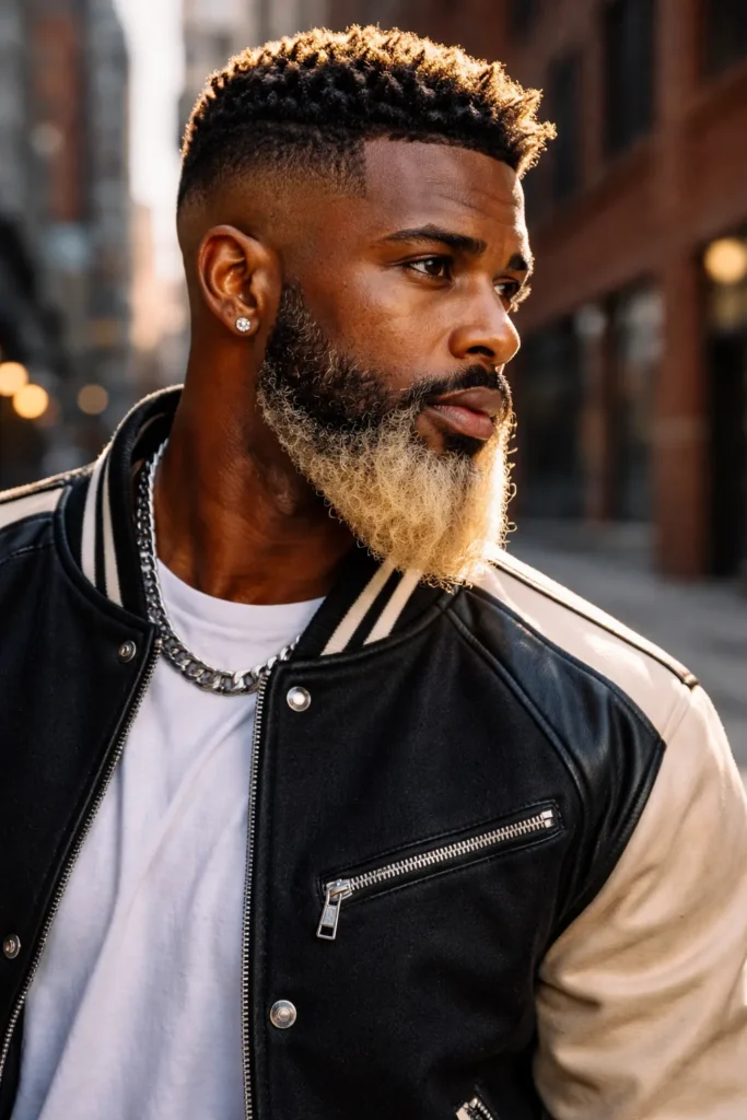 Blonde Beard with High Fade