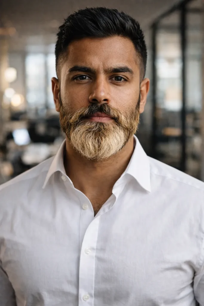 Blonde Beard with Mustache Blend
