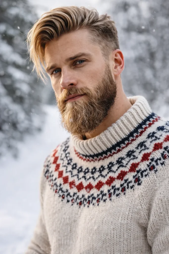 Blonde Beard with Natural Growth