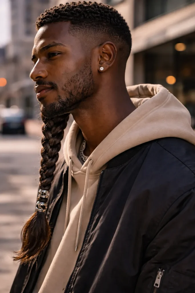 Braided Beard with Fade