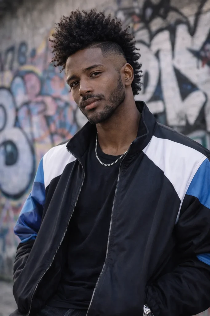 Burst Fade with Mohawk Top