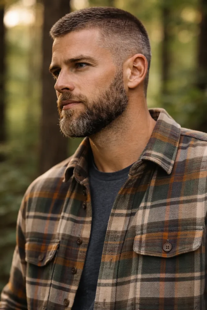 Buzz Cut with Full Beard
