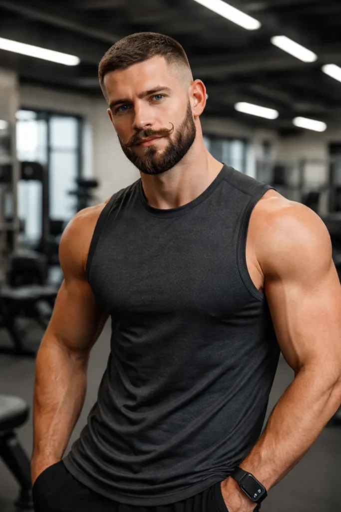 Buzz Cut with High Fade Beard