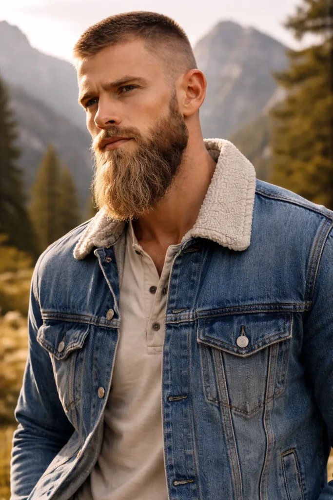 Buzz Cut with Long Beard