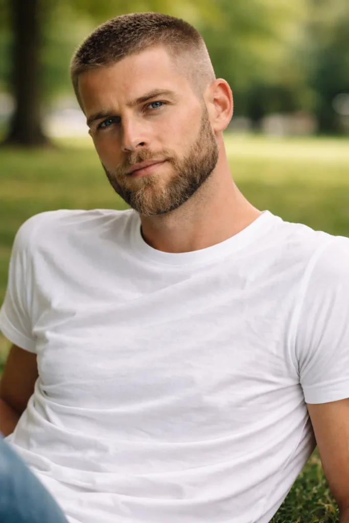 Buzz Cut with Natural Beard
