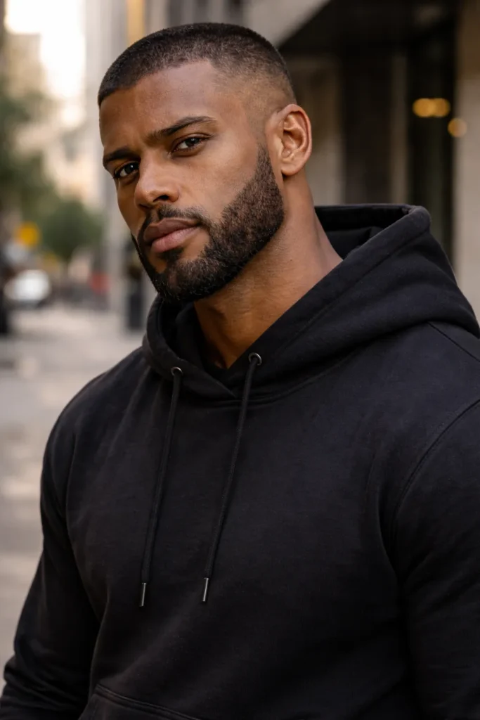 Buzz Cut with Skin Fade and Beard