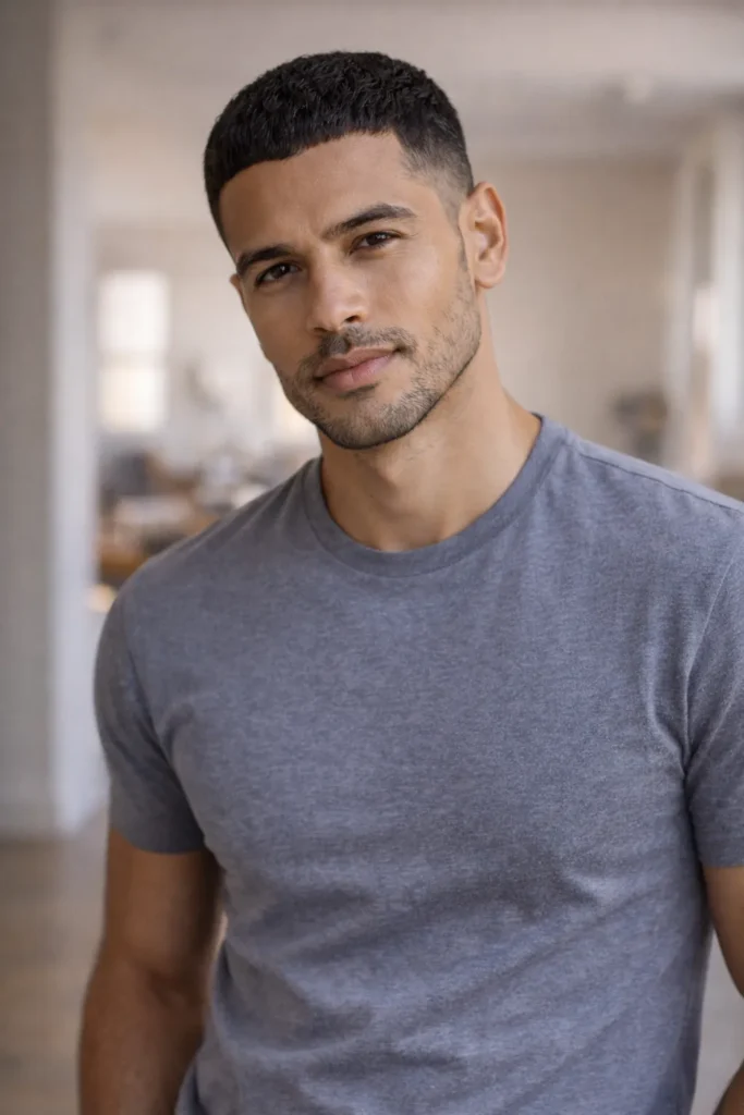 Caesar Cut with Subtle Texture