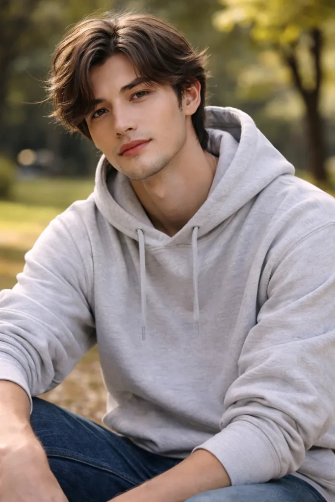 Casual Medium Flow with Soft Side Sweep