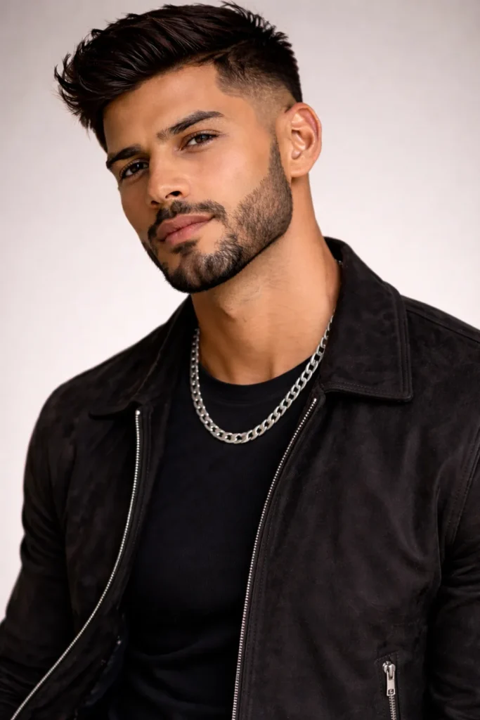 Chin-Forward Beard Design (Goatee Effect)