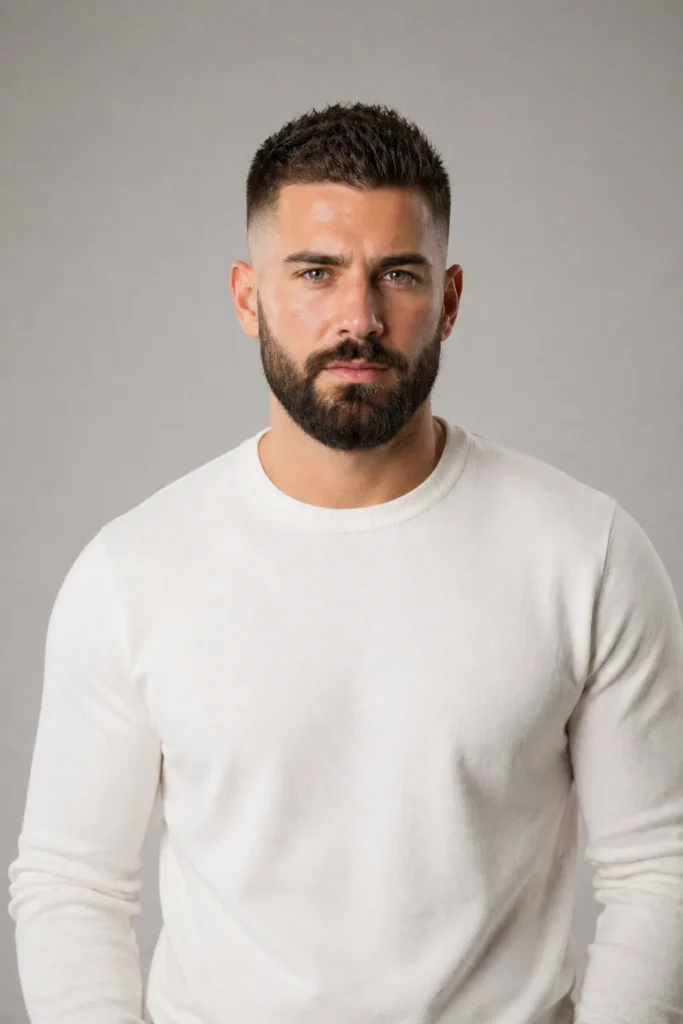 Classic Mid Fade with Full Beard