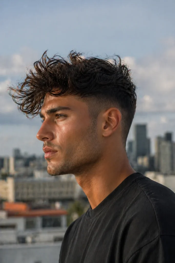 Classic Mid Taper Fade with Textured Top