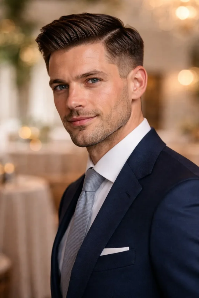 Classic Side Part with Modern Finish